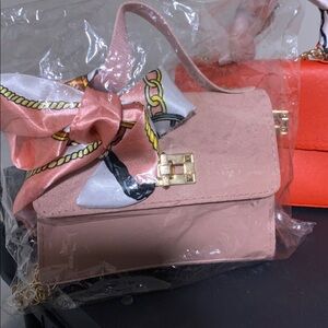 Pink Mini Bag with Scarf